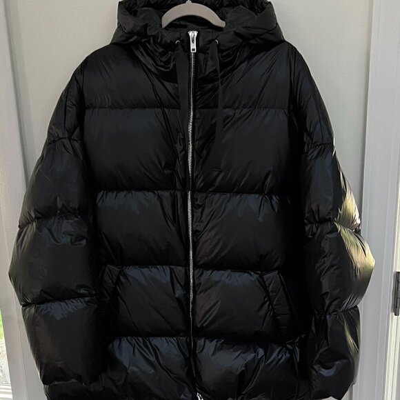 STAND STUDIO Adeline oversized quilted shell hooded down jacket Size 44 / US 12 - Picture 2 of 11